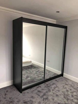 2m Chicago Sliding Mirror Door Wardrobe, C.O.D