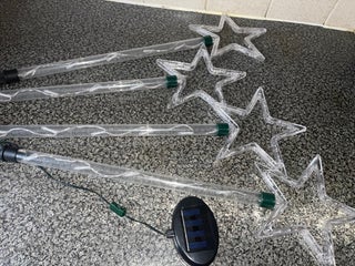 Set of 4 pathfinders solar light 36cm one colour.