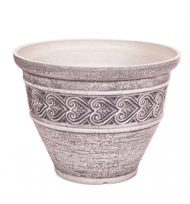 Hearted Washed Granite planter 40cm