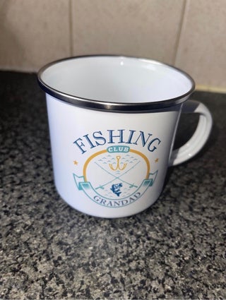 White sublimation Enamel Mug with Silver rim