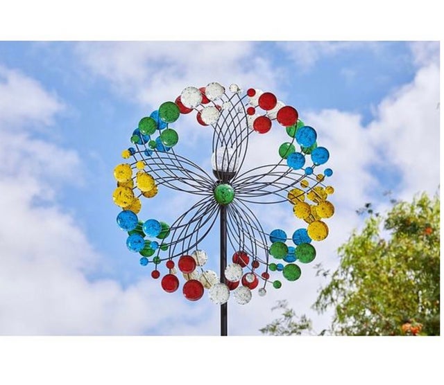 Smart Solar Harlequin Wind Spinner
