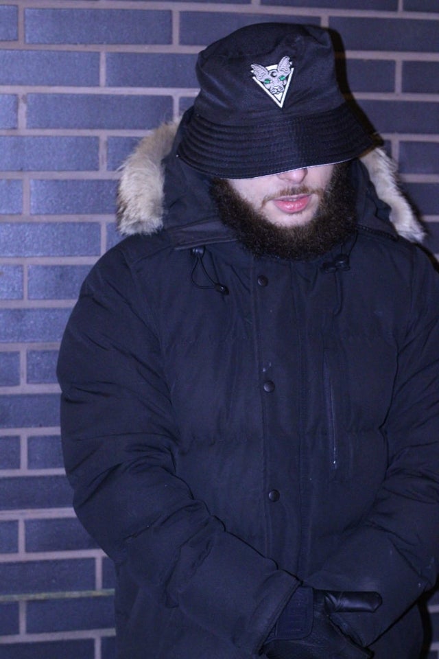 Unisex black bucket hat