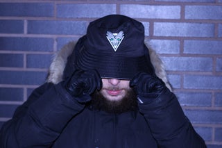 Unisex black bucket hat