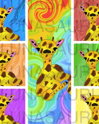 Giraffe Handmade/ Handdrawn Prints