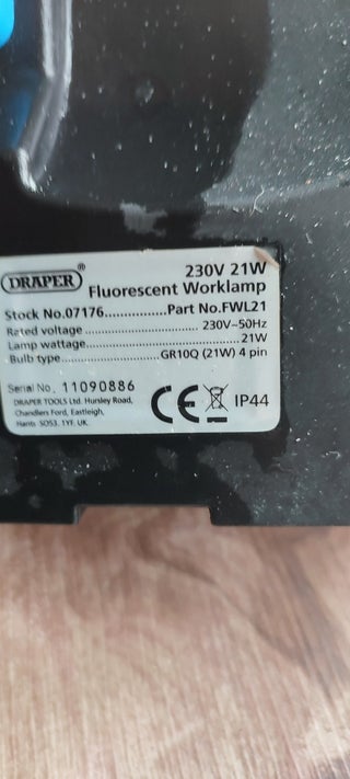Draper 230V Fluorescent Worklamp