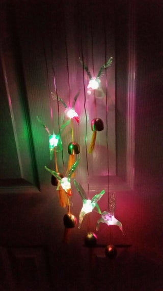 Hummingbird solar led lights and chimes