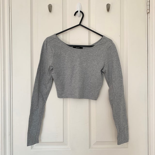 Forever 21 Grey Crop Top Size S