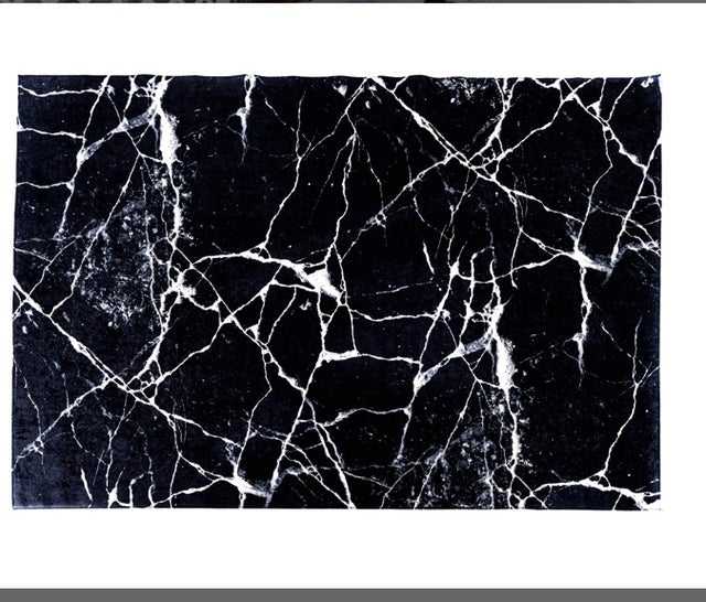 marble effect pattern rug