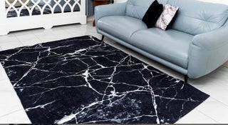 marble effect pattern rug