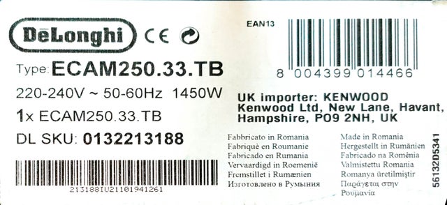 De'Longhi Magnifica S Smart Fully Automatic New