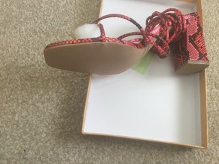 Pink snake sandals