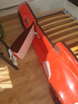boys red racing car bed