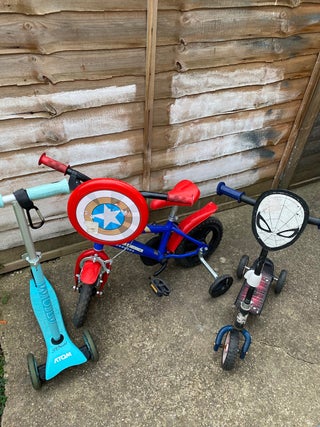 2 scooter and bicycle