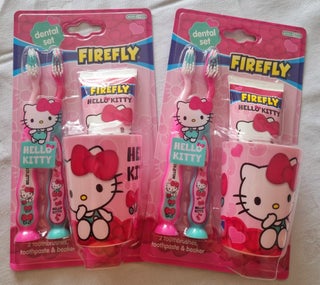 New toothbrush and cup