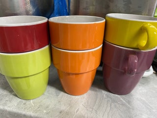 Multicoloured mugs