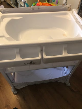 Baby bath with changing unit