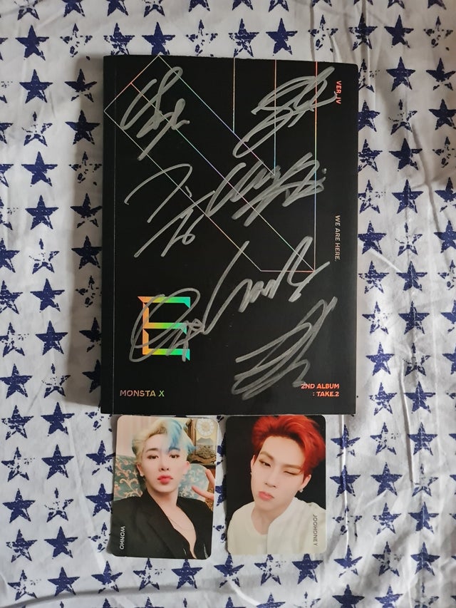 MONSTA X WE ARE HERE SIGNED BY ALL MEMBERS