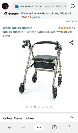 "Z-Tec 4 Wheeled Mobility Walker &amp; Seat"