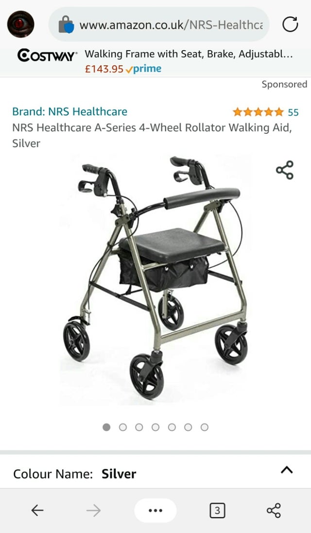 "Z-Tec 4 Wheeled Mobility Walker &amp; Seat"