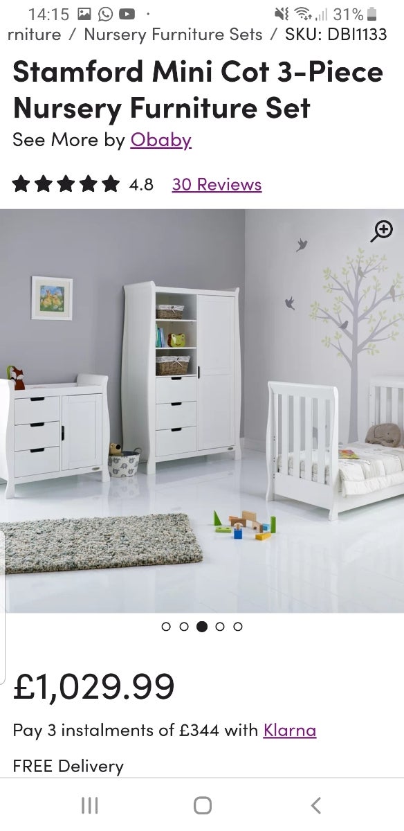 Baby Furniture 3 piexes, without mattress