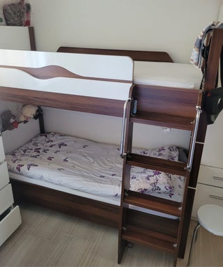 Wooden bunk bed