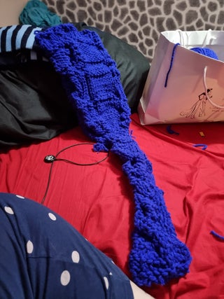 knitted hats and scarves