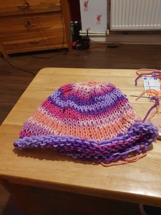knitted hats and scarves