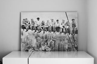 Workers Lunch Skyscraper photo. 100 x 70 cm