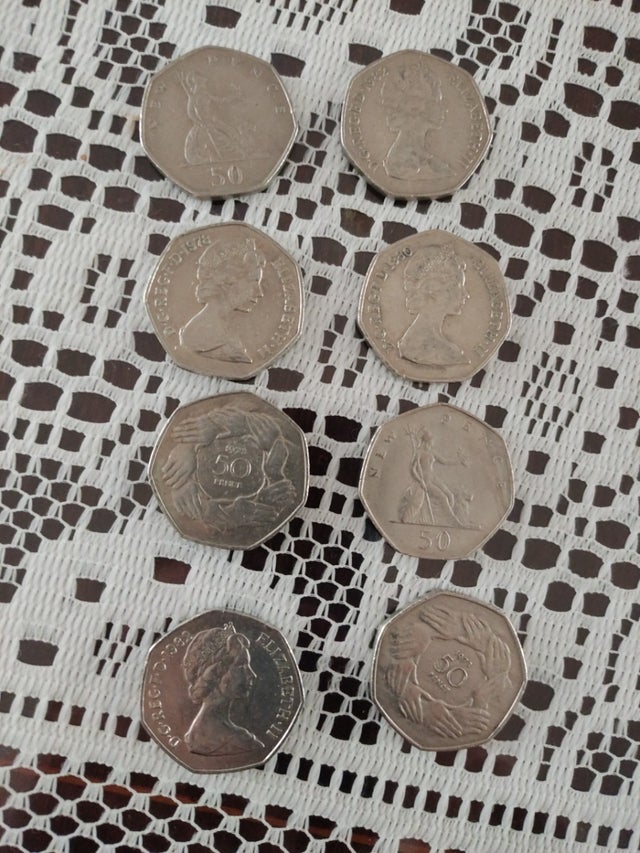 50 p coins