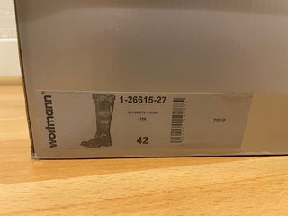 White leather long boots