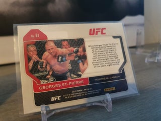 brock lesnar &amp; george st pierre ufc prizm cards