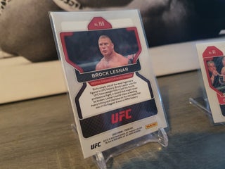 brock lesnar &amp; george st pierre ufc prizm cards
