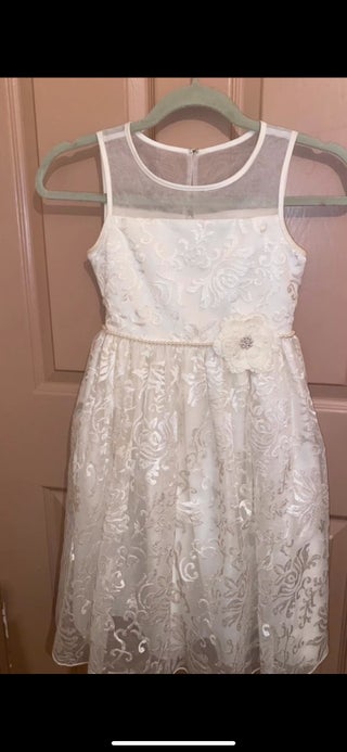 Cream-coloured formal dress