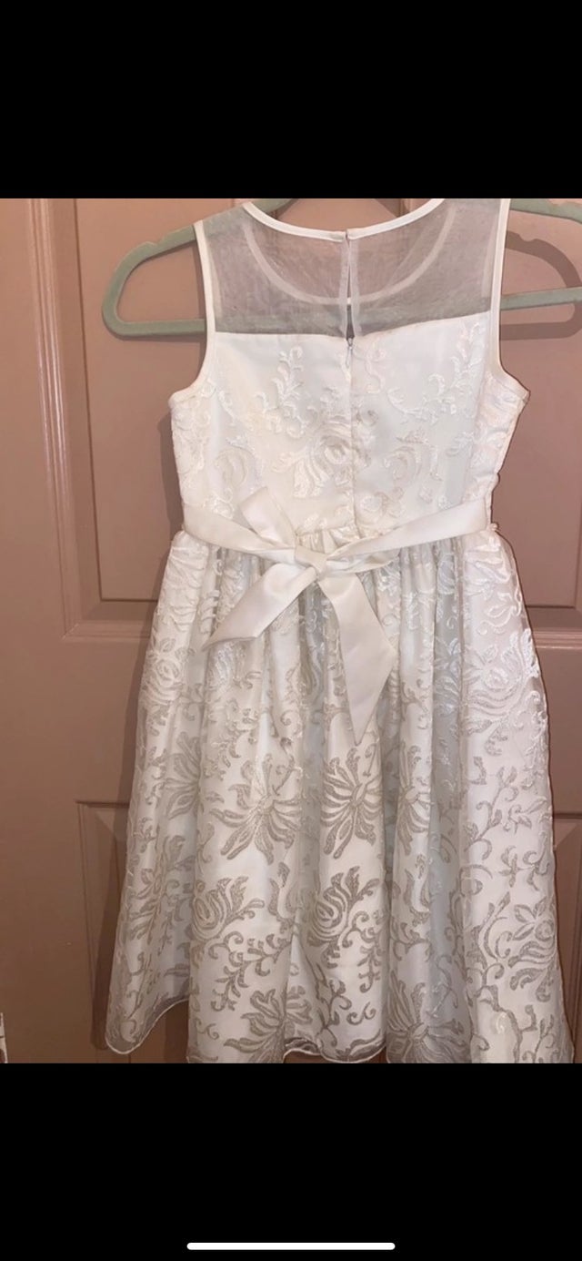 Cream-coloured formal dress