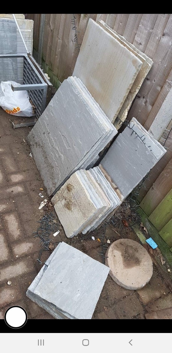 different patio slabs