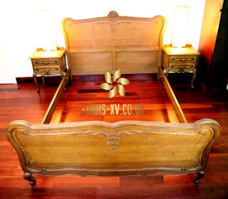 BEAUTIFUL LOUIS XV ANTIQUE FRENCH KING BED