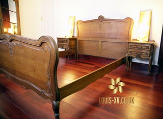 BEAUTIFUL LOUIS XV ANTIQUE FRENCH KING BED