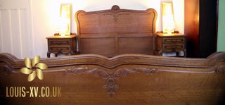 BEAUTIFUL LOUIS XV ANTIQUE FRENCH KING BED