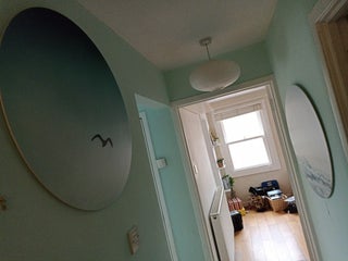 hangers, lamps, mirror