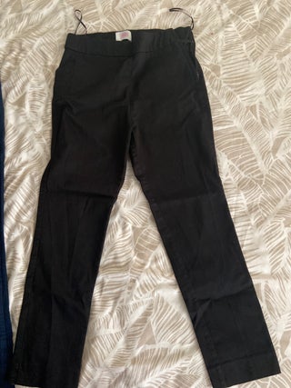 Black and dark blue trousers