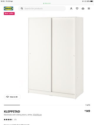 Wardrobe with sliding doors