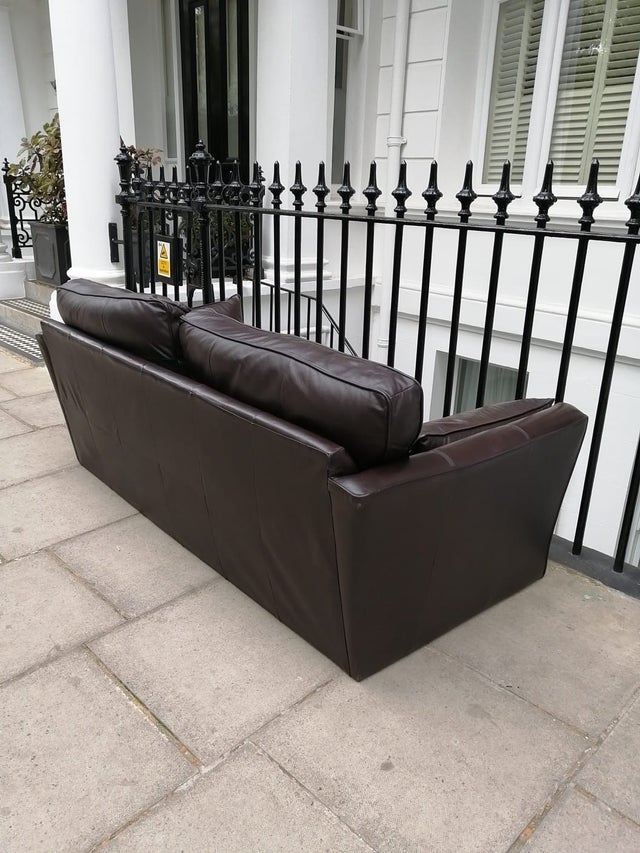 Leather sofa, John Lewis.