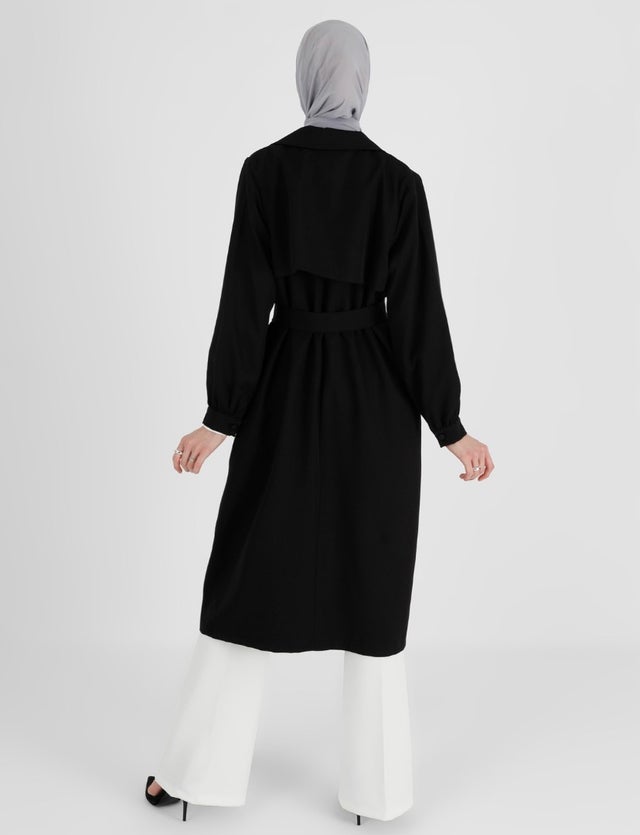 Brand New Refka Black Trench Coat