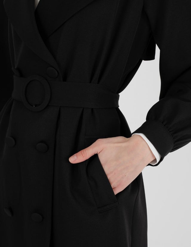 Brand New Refka Black Trench Coat