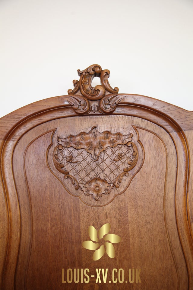 Antique King Lovely Louis XV Bed Carved Oak