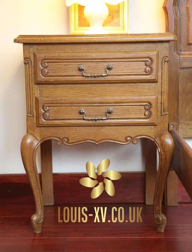 Beautiful French Antique Louis XV King Bed set