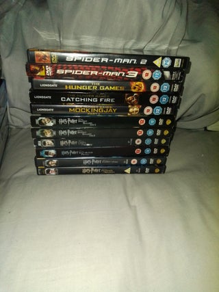 bundle of DVDs