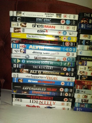 bundle of DVDs