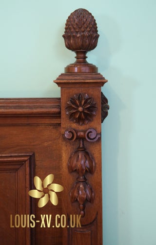 Opulent Beautiful Antique French Double Bed carved