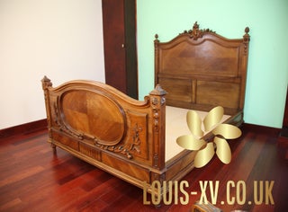 Opulent Beautiful Antique French Double Bed carved